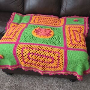 Multicolor Crochet Blanket